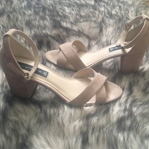 Steven by Steve Madden Nude Chunky Heels